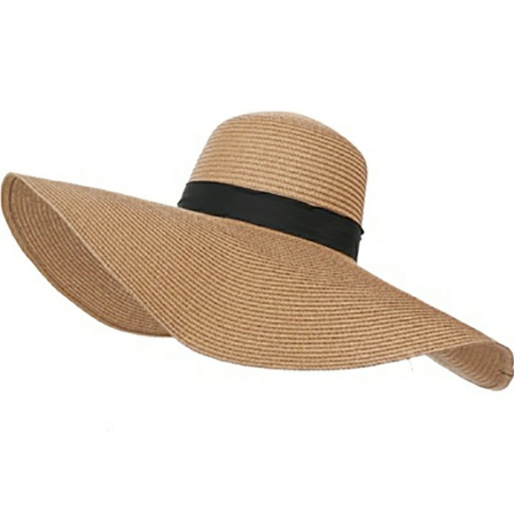 Khaki Extra Large Floppy Sun Hat main image 4